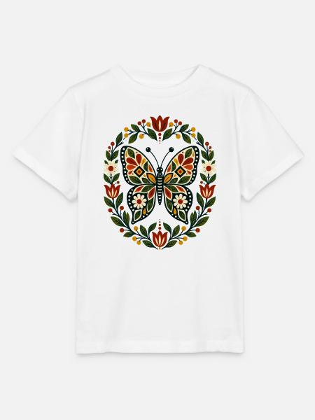 Schmetterlinge Schöner Schmetterling - Stanley/Stella Kinder T-Shirt MINI CREATOR - Weiß