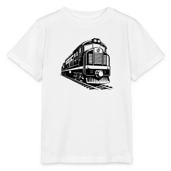 Moderne Diesellokomotivenbahn - Stanley/Stella Kinder T-Shirt MINI CREATOR  - Weiß - Vorne - Maike (125cm)