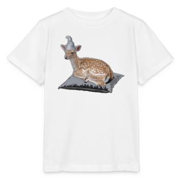 Rehkitz Nachthemd Schlafanzug Pyjama  - Stanley/Stella Kinder T-Shirt MINI CREATOR  - Weiß - Vorne - Maike (125cm)