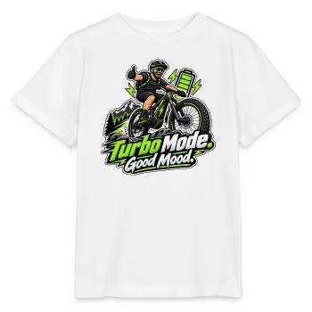 E-Bike Turbo - Stanley/Stella Kinder T-Shirt MINI CREATOR  - Weiß - Vorne - Maike (125cm)