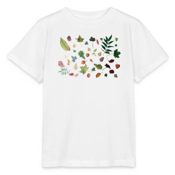 Blätter - Stanley/Stella Kinder T-Shirt MINI CREATOR  - Weiß - Vorne - Maike (125cm)