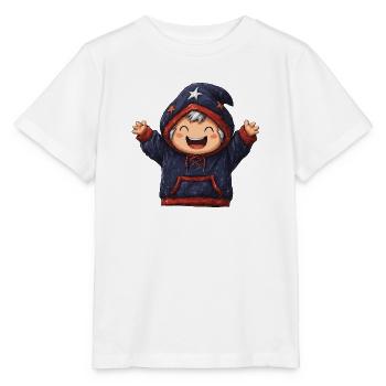 Fröhlicher Sternen Hoodie für Kinder - Stanley/Stella Kinder T-Shirt MINI CREATOR  - Weiß - Vorne - Maike (125cm)