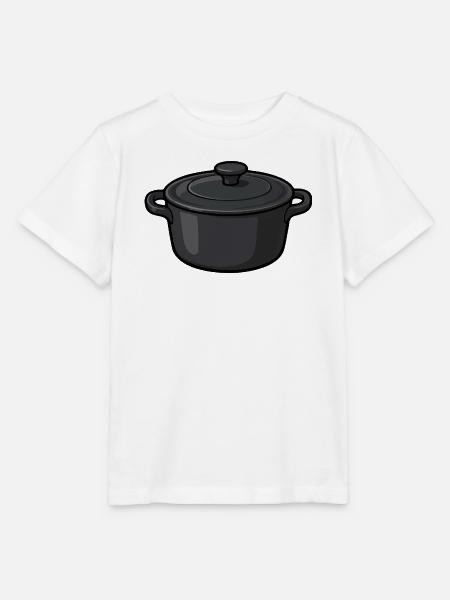 Dunkler Schmortopf Illustration - Stanley/Stella Kinder T-Shirt MINI CREATOR - Weiß