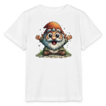 Fröhlicher Gartenzwerg Cartoon - Stanley/Stella Kinder T-Shirt MINI CREATOR  - Weiß - Vorne - Maike (125cm)