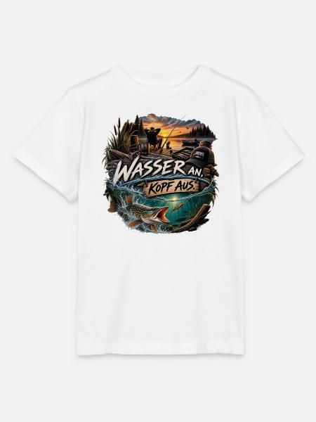 Wasser an, Kopf aus. - Stanley/Stella Kinder T-Shirt MINI CREATOR - Weiß