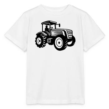 Traktor mit Fahrer Symbol - Stanley/Stella Kinder T-Shirt MINI CREATOR  - Weiß - Vorne - Maike (125cm)