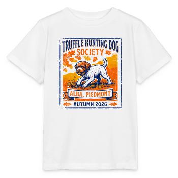 Truffle Hunting Dog Society Alba Piedmont - Stanley/Stella Kinder T-Shirt MINI CREATOR  - Weiß - Vorne - Maike (125cm)