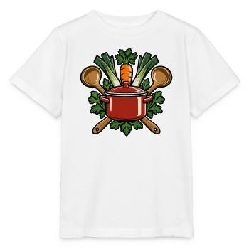 Suppenteam – Gemeinsam schmeckt es besser - Stanley/Stella Kinder T-Shirt MINI CREATOR  - Weiß - Vorne - Maike (125cm)