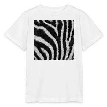 Minimalistisches Schwarz-Weiß-Zebra - Stanley/Stella Kinder T-Shirt MINI CREATOR  - Weiß - Vorne - Maike (125cm)