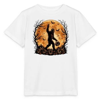 Gruseliger Halloween-Bigfoot-Kürbis lustiger Sasquatch - Stanley/Stella Kinder T-Shirt MINI CREATOR  - Weiß - Vorne - Maike (125cm)