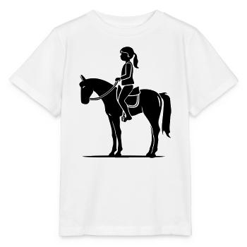 Pferd Mädchen - Stanley/Stella Kinder T-Shirt MINI CREATOR  - Weiß - Vorne - Maike (125cm)