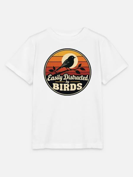 Leicht von Vögeln abgelenkt - Stanley/Stella Kinder T-Shirt MINI CREATOR - Weiß