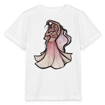 Rouge-Tänzer im Aquarellschleier - Stanley/Stella Kinder T-Shirt MINI CREATOR  - Weiß - Vorne - Maike (125cm)