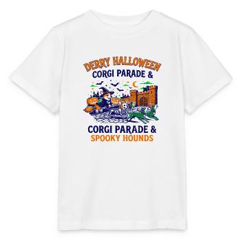Derry Halloween Corgi Parade And Spooky Hounds - Stanley/Stella Kinder T-Shirt MINI CREATOR  - Weiß - Vorne - Maike (125cm)
