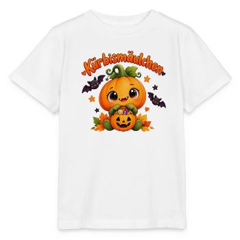 Kürbismäulchen - Stanley/Stella Kinder T-Shirt MINI CREATOR  - Weiß - Vorne - Maike (125cm)