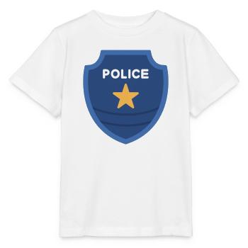 Polizeiabzeichen im klassischen Schildstil - Stanley/Stella Kinder T-Shirt MINI CREATOR  - Weiß - Vorne - Maike (125cm)