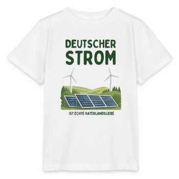 Deutscher Strom ist Vaterlandsliebe - Stanley/Stella Kinder T-Shirt MINI CREATOR  - Weiß - Vorne - Maike (125cm)