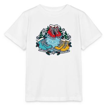 Eislaufcrew – Zusammen aufs Eis - Stanley/Stella Kinder T-Shirt MINI CREATOR  - Weiß - Vorne - Maike (125cm)