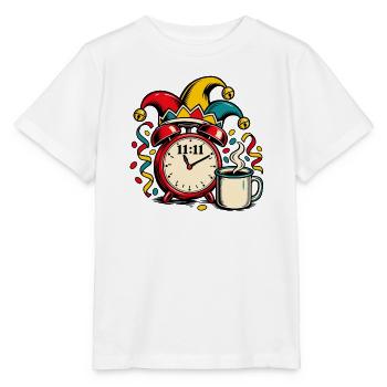 Karneval 11:11 Kaffee Uhr - Stanley/Stella Kinder T-Shirt MINI CREATOR  - Weiß - Vorne - Maike (125cm)
