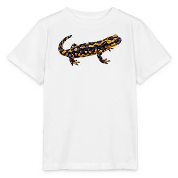 Leuchtender Flecken Salamander - Stanley/Stella Kinder T-Shirt MINI CREATOR  - Weiß - Vorne - Maike (125cm)