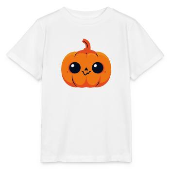 Cute Kawaii Pumpkin - Stanley/Stella Kinder T-Shirt MINI CREATOR  - Weiß - Vorne - Maike (125cm)