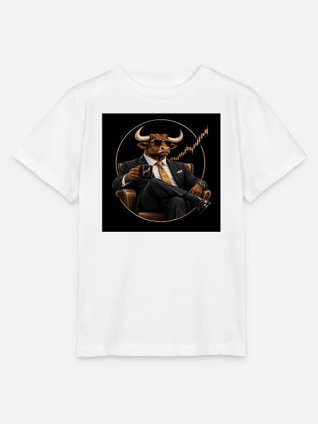 Reich werden am Bullenmarkt - Stanley/Stella Kinder T-Shirt MINI CREATOR  - Weiß