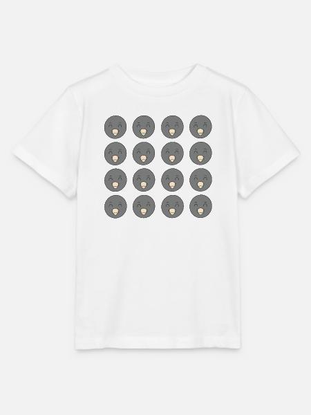 Cartoon-Maulwurfkopf - Stanley/Stella Kinder T-Shirt MINI CREATOR  - Weiß