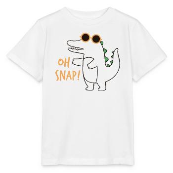 Lustiges Krokodil Oh Snap Dinosaurier Brille - Stanley/Stella Kinder T-Shirt MINI CREATOR  - Weiß - Vorne - Maike (125cm)