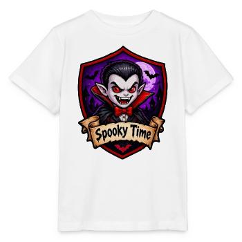 Spukzeit Vampir Cartoon - Stanley/Stella Kinder T-Shirt MINI CREATOR  - Weiß - Vorne - Maike (125cm)