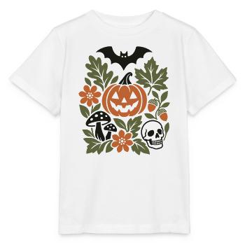 Botanisches Halloween - Stanley/Stella Kinder T-Shirt MINI CREATOR  - Weiß - Vorne - Maike (125cm)
