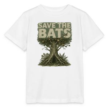 Save The Bats Fledermausschutz - Stanley/Stella Kinder T-Shirt MINI CREATOR  - Weiß - Vorne - Maike (125cm)