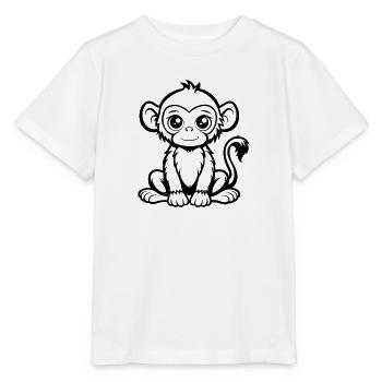 Unschuldiger Affe - Stanley/Stella Kinder T-Shirt MINI CREATOR  - Weiß - Vorne - Maike (125cm)