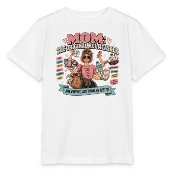 Mom Multitasker: Original - Stanley/Stella Kinder T-Shirt MINI CREATOR  - Weiß - Vorne - Maike (125cm)