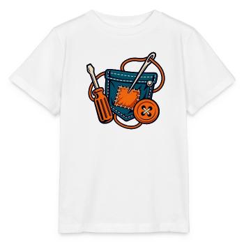Flickwerkstatt – Gemeinsam weitertragen - Stanley/Stella Kinder T-Shirt MINI CREATOR  - Weiß - Vorne - Maike (125cm)