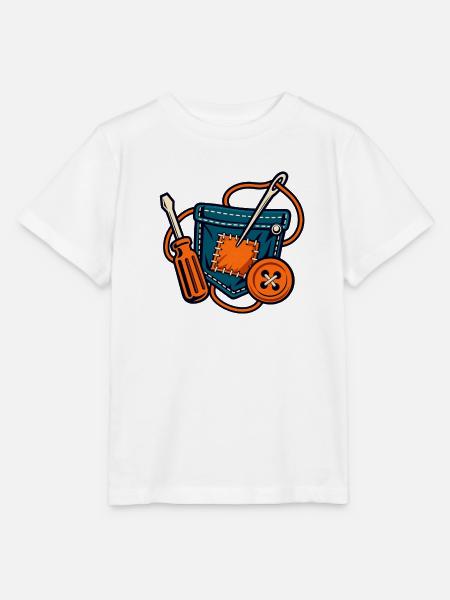 Flickwerkstatt – Gemeinsam weitertragen - Stanley/Stella Kinder T-Shirt MINI CREATOR  - Weiß