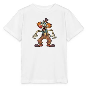 Unheimlicher Clown mit Zylinder und karierten Hosen - Stanley/Stella Kinder T-Shirt MINI CREATOR  - Weiß - Vorne - Maike (125cm)