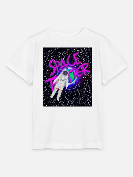 Space Titan Neon-Astronaut - Stanley/Stella Kinder T-Shirt MINI CREATOR - Weiß