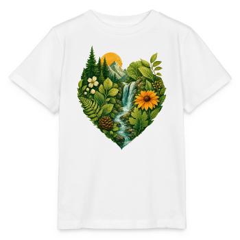 Naturliebhaber Ich liebe Natur Naturschutz Herz - Stanley/Stella Kinder T-Shirt MINI CREATOR  - Weiß - Vorne - Maike (125cm)