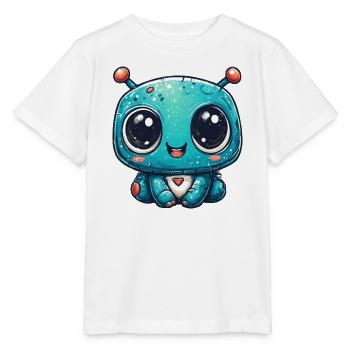 Kleiner Weltraumroboter für Kinder - Stanley/Stella Kinder T-Shirt MINI CREATOR  - Weiß - Vorne - Maike (125cm)