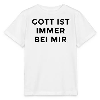 Gott ist immer bei mir - Stanley/Stella Kinder T-Shirt MINI CREATOR  - Weiß - Vorne - Maike (125cm)