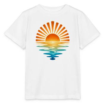 Sonnenaufgang am Wasser - Stanley/Stella Kinder T-Shirt MINI CREATOR  - Weiß - Vorne - Maike (125cm)