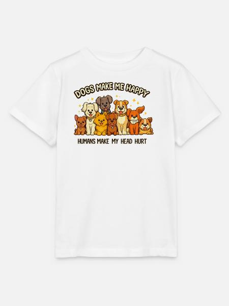 Hunde machen glücklich Hundebande - Stanley/Stella Kinder T-Shirt MINI CREATOR  - Weiß