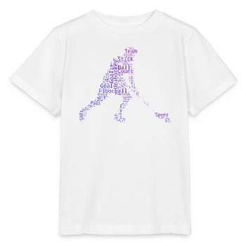 Geschenkidee für einen Floorball-Fan mit Stockball - Stanley/Stella Kinder T-Shirt MINI CREATOR  - Weiß - Vorne - Maike (125cm)