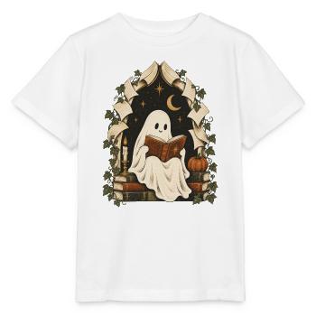 Geisterhafte Bibliotheksnacht - Stanley/Stella Kinder T-Shirt MINI CREATOR  - Weiß - Vorne - Maike (125cm)