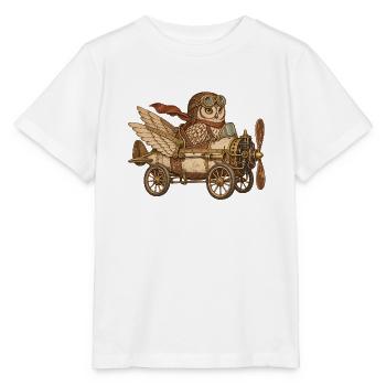 Steampunk Eulenflugmaschine - Stanley/Stella Kinder T-Shirt MINI CREATOR  - Weiß - Vorne - Maike (125cm)