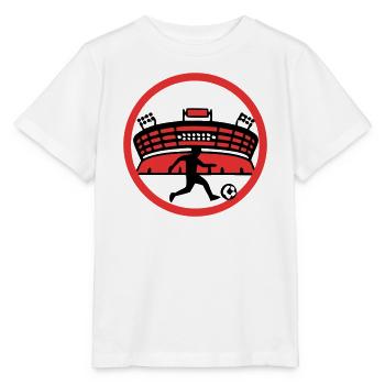 Fussballer Stadion Silhouette - Stanley/Stella Kinder T-Shirt MINI CREATOR  - Weiß - Vorne - Maike (125cm)