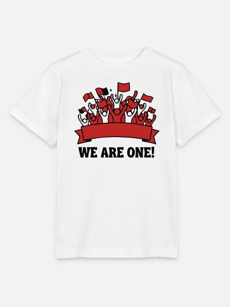 Fankurve We Are One Logo - Stanley/Stella Kinder T-Shirt MINI CREATOR  - Weiß