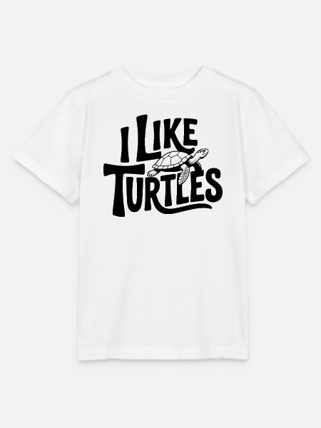 Ich mag Turtles - Stanley/Stella Kinder T-Shirt MINI CREATOR  - Weiß