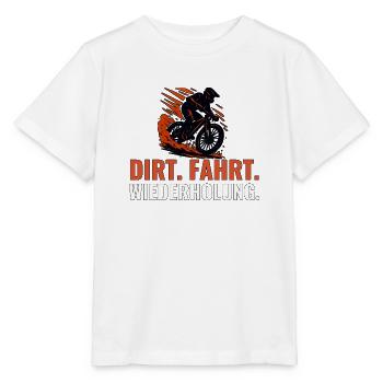 Dirt Fahrt Wiederholung – Offroad Bike Motiv - Stanley/Stella Kinder T-Shirt MINI CREATOR  - Weiß - Vorne - Maike (125cm)