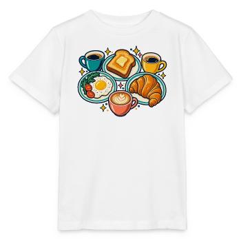 Frühstücksclub – Gemeinsam startet es besser - Stanley/Stella Kinder T-Shirt MINI CREATOR  - Weiß - Vorne - Maike (125cm)